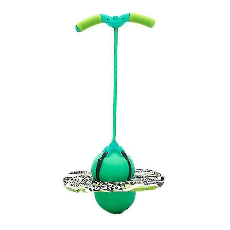 Jumping Ball Toy Balance Board with Handle - Explosion Proof Bouncing Ball - Green