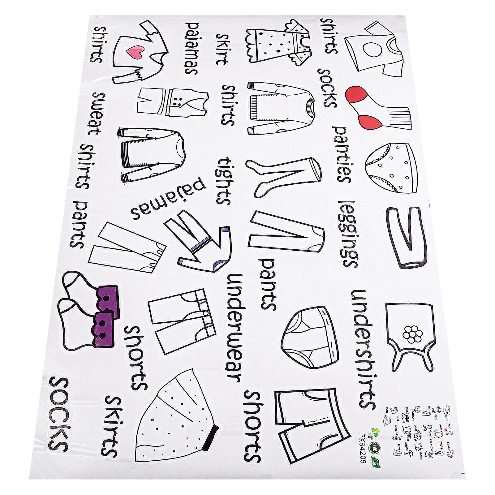 Stickers for Clothes Organization Wardrobe Classification Labels, Self Adhesive Dresser Decals for Closet Decoration and Clothing Identification