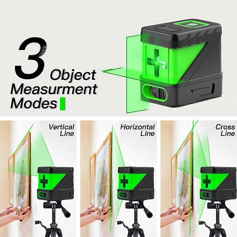 Self-Leveling Green Laser Level, 2 Lines, 80x79x58mm, IP54