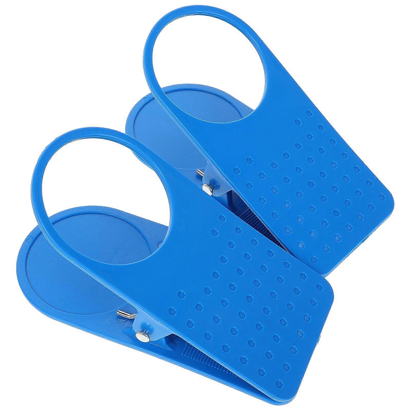 2pcs Creative Table Glass Clip Cup Holder Big Clip Kitchen Table Tableware(Random Color)