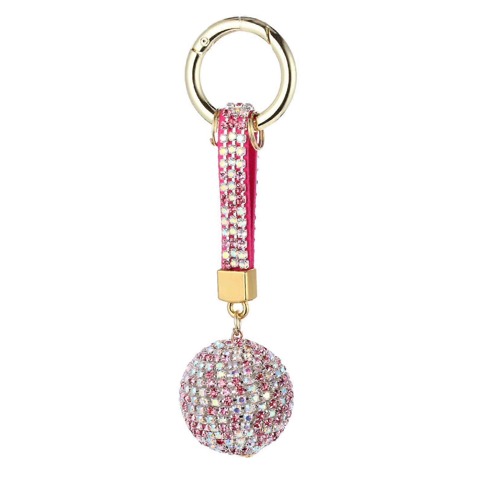 Stylish Diamond Key Ring with Rhinestone Car Keychain – Compact Lightweight Ball Shaped Ornament for All Ages