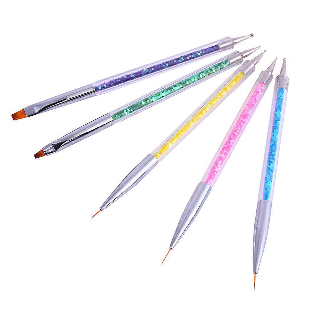 Nail Design Brush Manicure Brush Girls Women Nail Assorted Color Draw Fine Details 10Pack