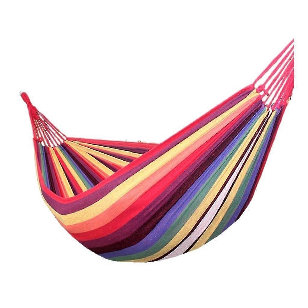 hammock Ordinary hammock 190 80 Camping hammock Swing Outdoor Thick canvas hammock Leisure Carrying hammock Single swing bed A Red Ref: 1666