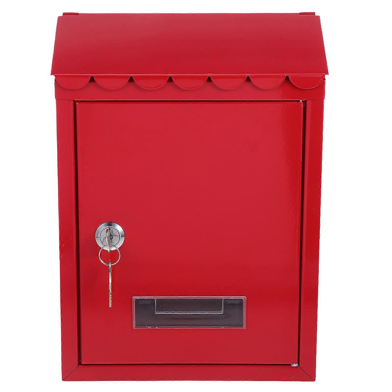 Durable Wall Mount Mailbox with Lock Secure Large Capacity for Home, Office and Business Use Includes Keys