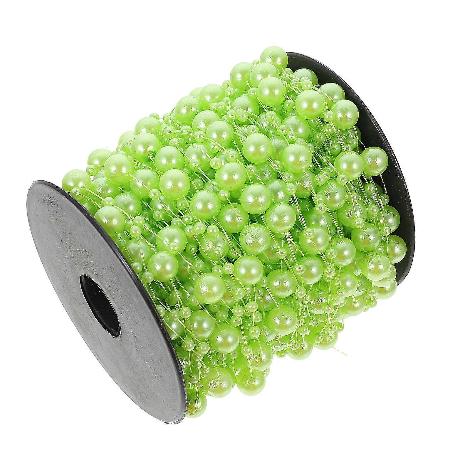 Diy Decorative Beads Bead Chain DIY Ornament Resin Fishing Line Beads Chain for Scene Decor Adults 3000X0.8CM 1 Roll