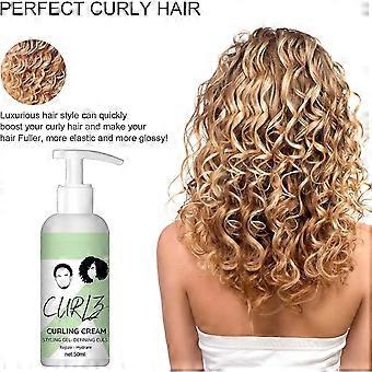 Curls Boost Defining Cream, Natural Frizz Control Moisturizing Curl Conditioner Cream, Professional Styling Gel, Curly Hair Elastin for Frizz Hair