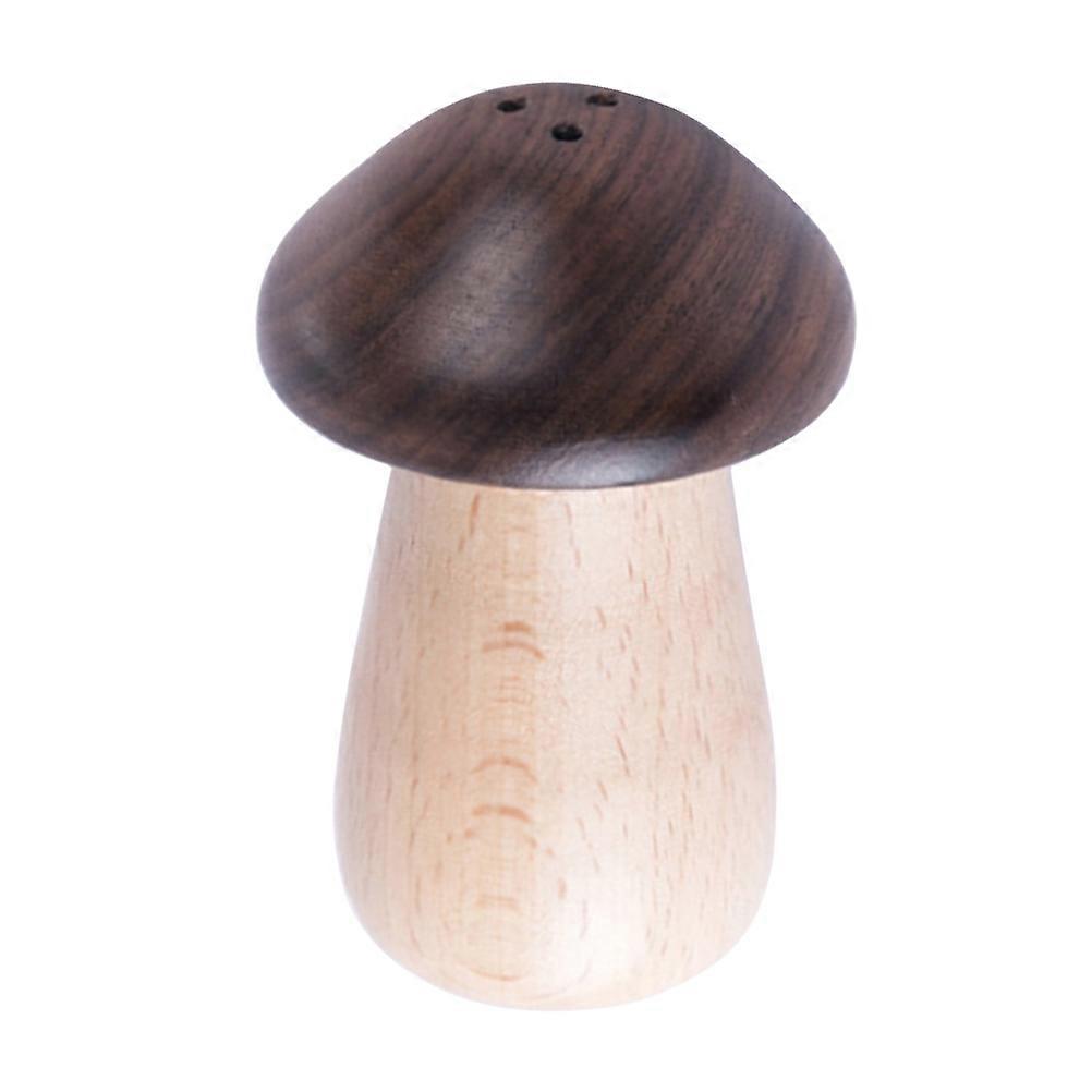 Creative Toothpick Box Wooden Container Decorative Brown Mushroom Style Party Wedding 6*6*10 Cm 1Set
