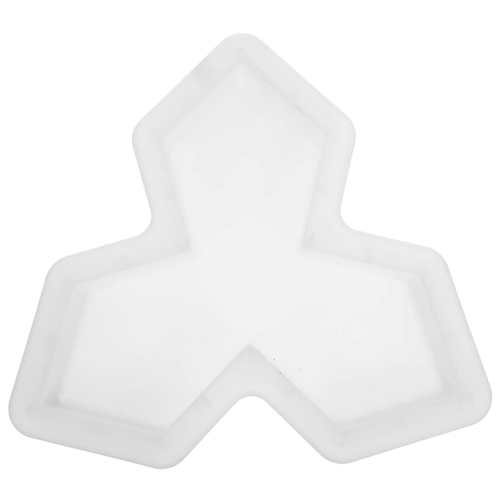 Brick Walkway Paver Mold Maple Leaf Stepping Stones Mold for Garden Path Outdoor Decoration White 46.00X37.00X6.00CM DIY Brick Creation 1Set