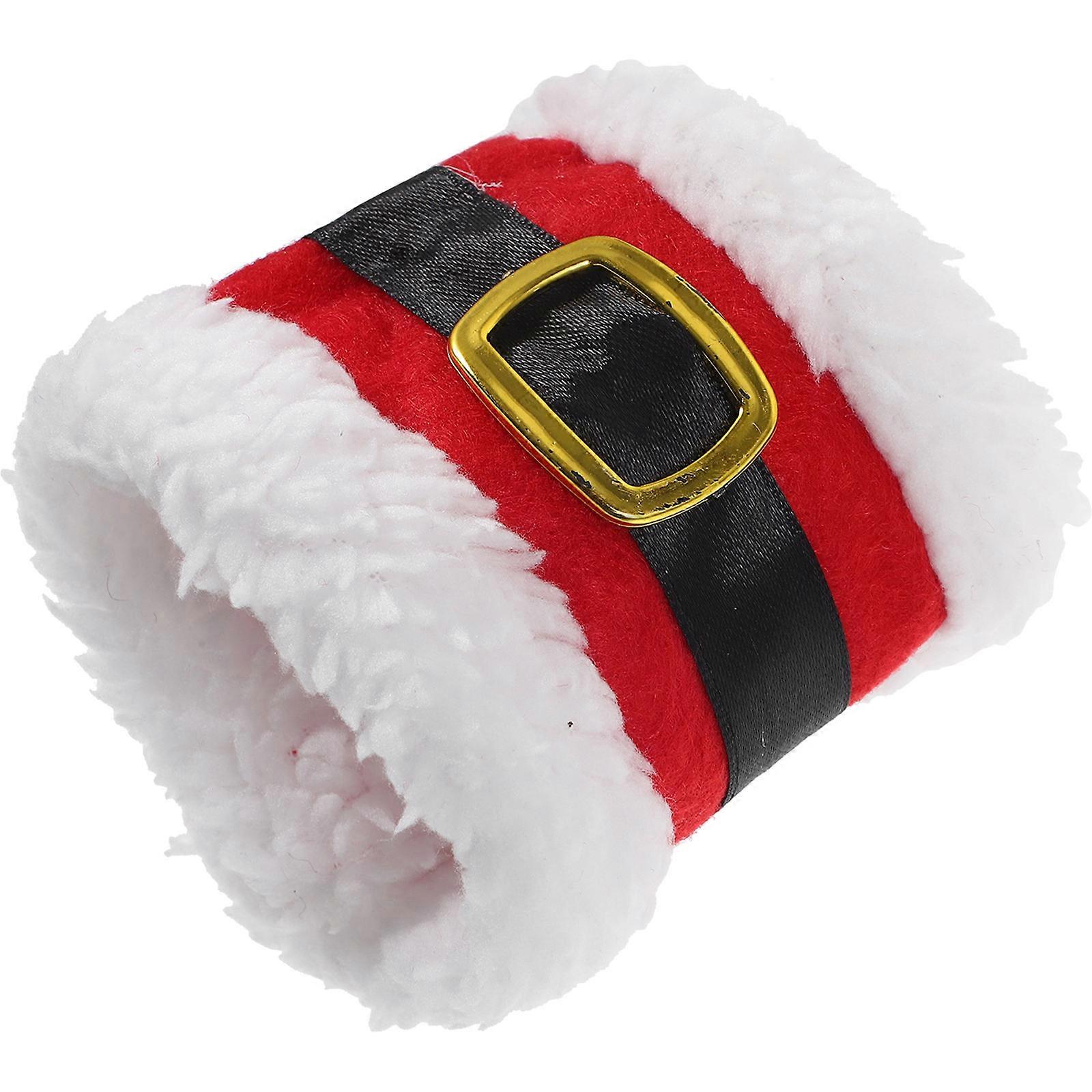 Fermoir de serviette de table de style Noël Serviette Boucle pour la décoration du dîner Tissu non tissé 1Set