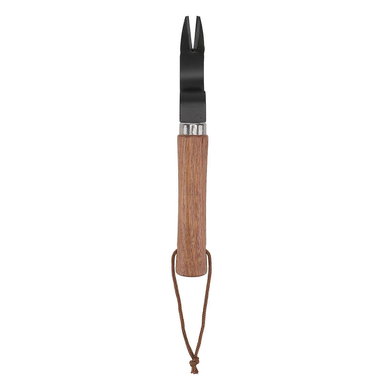 Weed Removal Tool for Garden Use Wood Handle Comfortable AntiSlip 1 Pc
