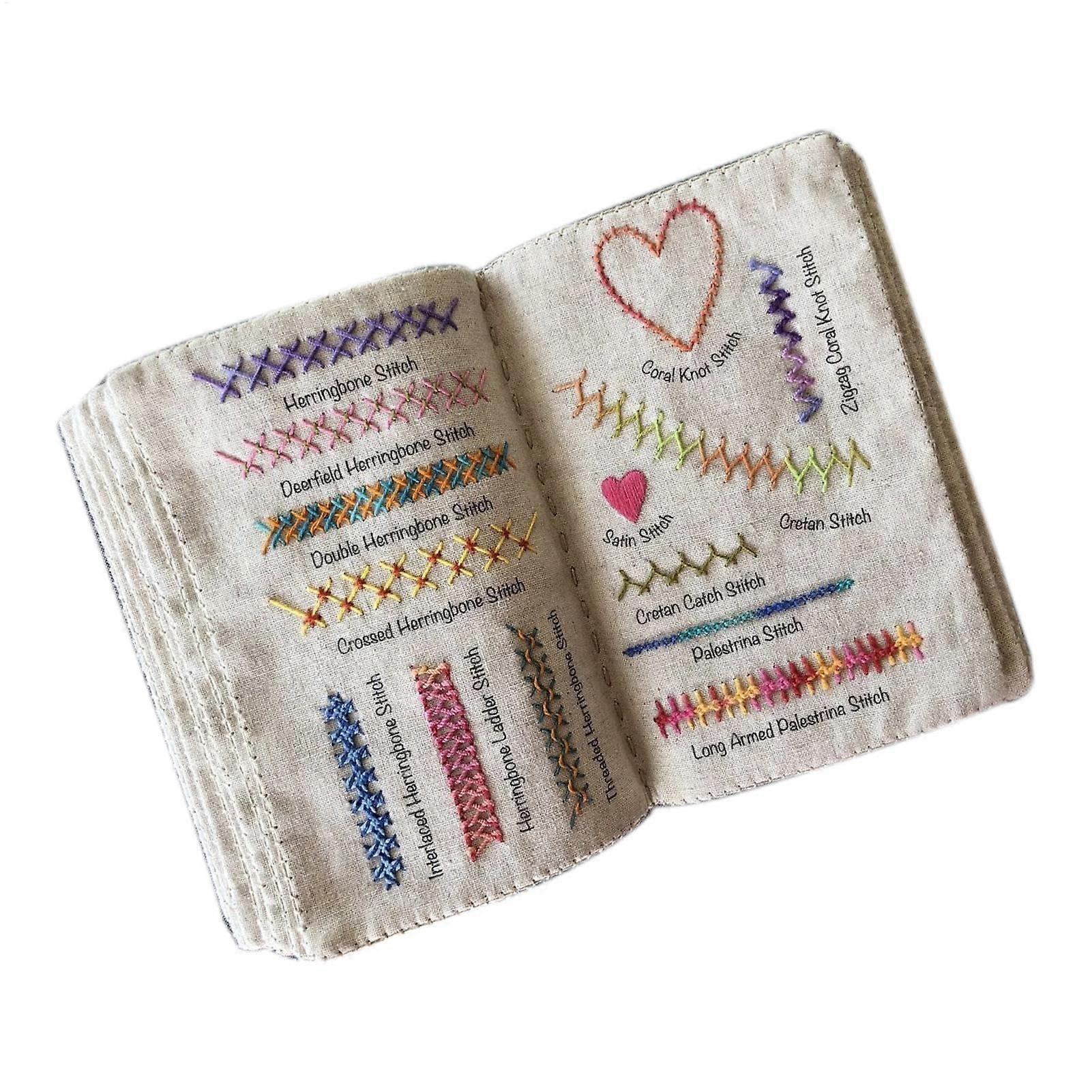 Creative Sewing Book for Beginners, Fabric Embroidery Guide with Decorative Techniques, Loose Leaf Craft Manual for Clothing and Stitching Skills