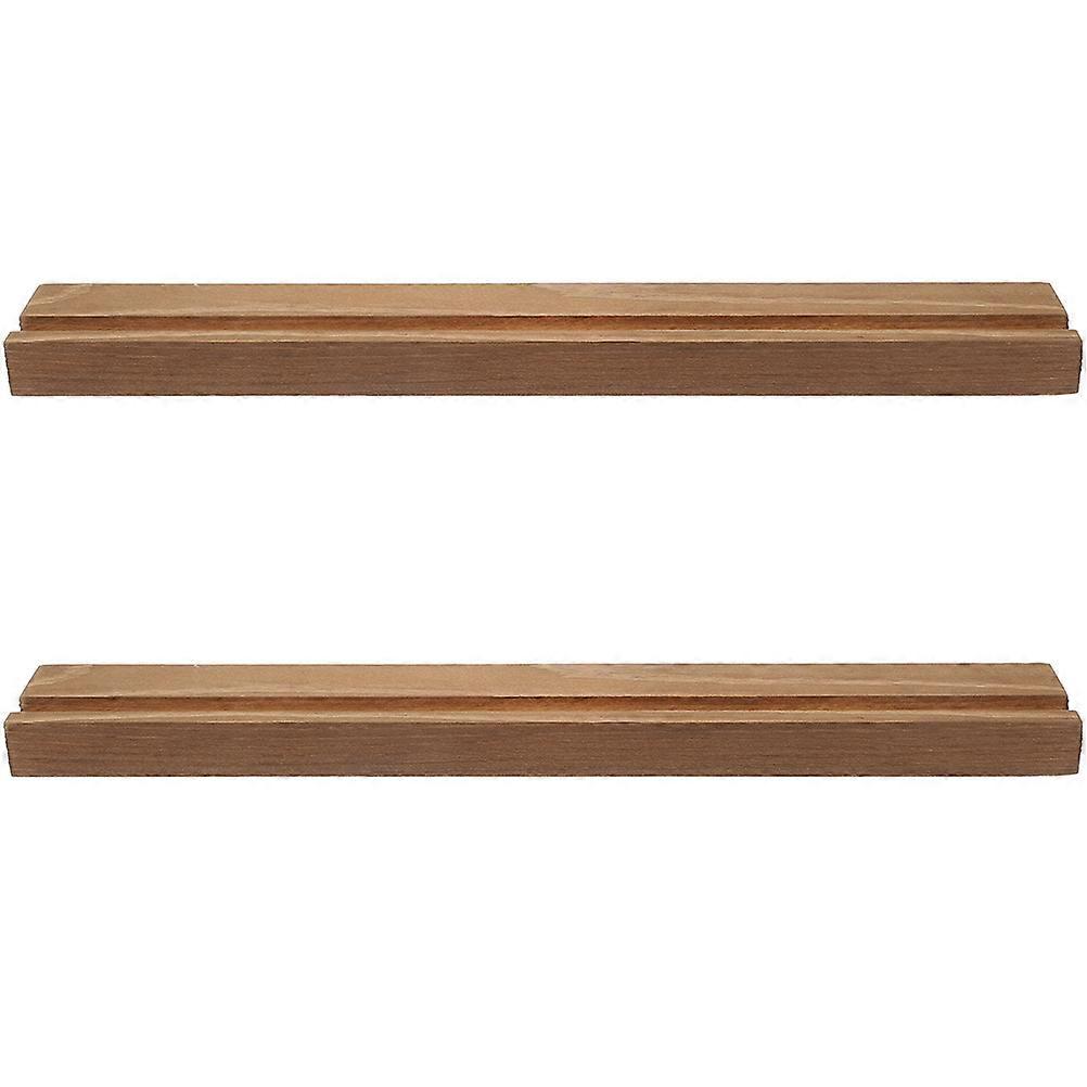 Wooden Vinyl Record Stand Holder Rack for Storage Display, 2PCS Modern CD Record Organizer for Home Office Living Room Easy Access