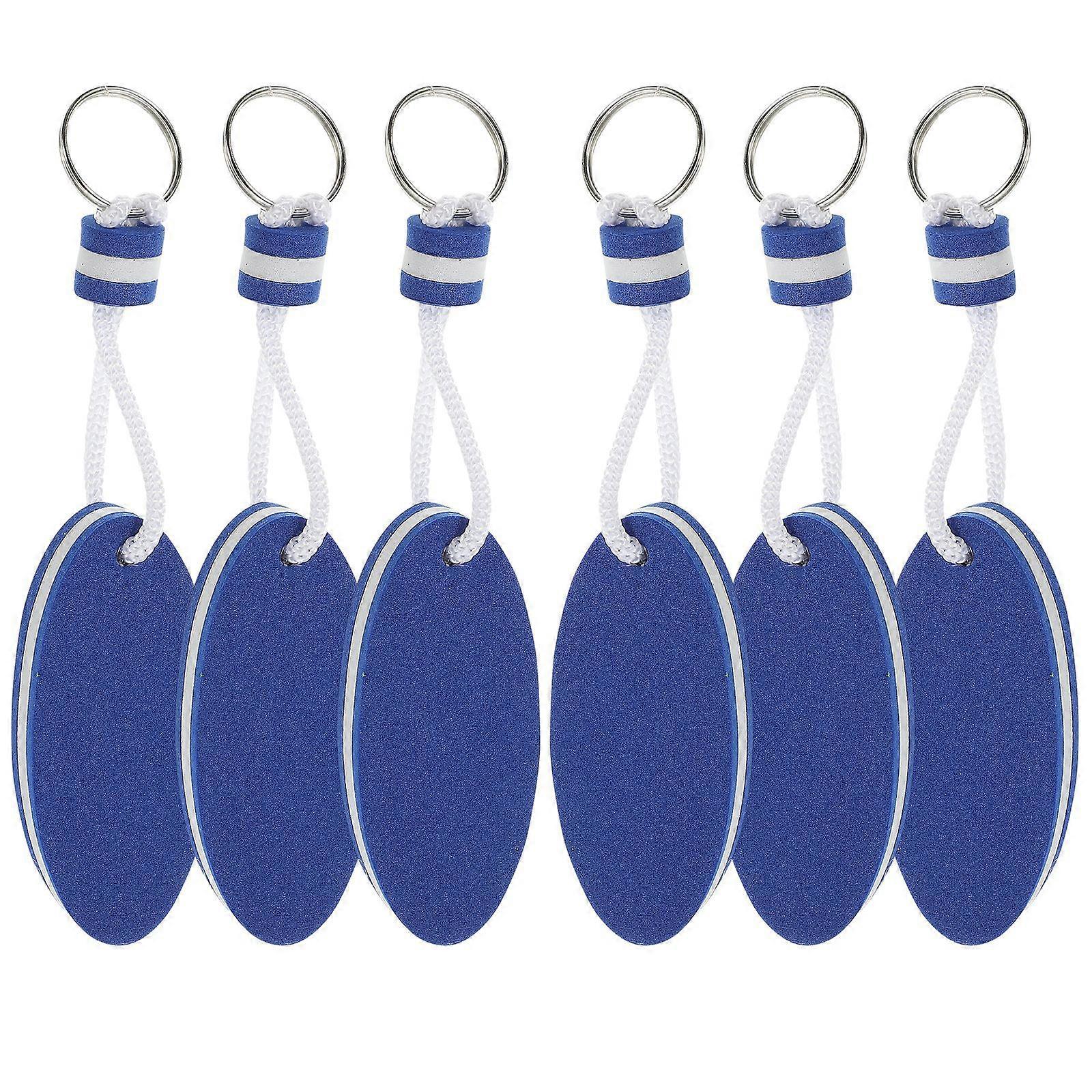 6Pcs Floating Keychains Colored Floating Key Rings Hanging Floating Keyrings Water Sports Keychains