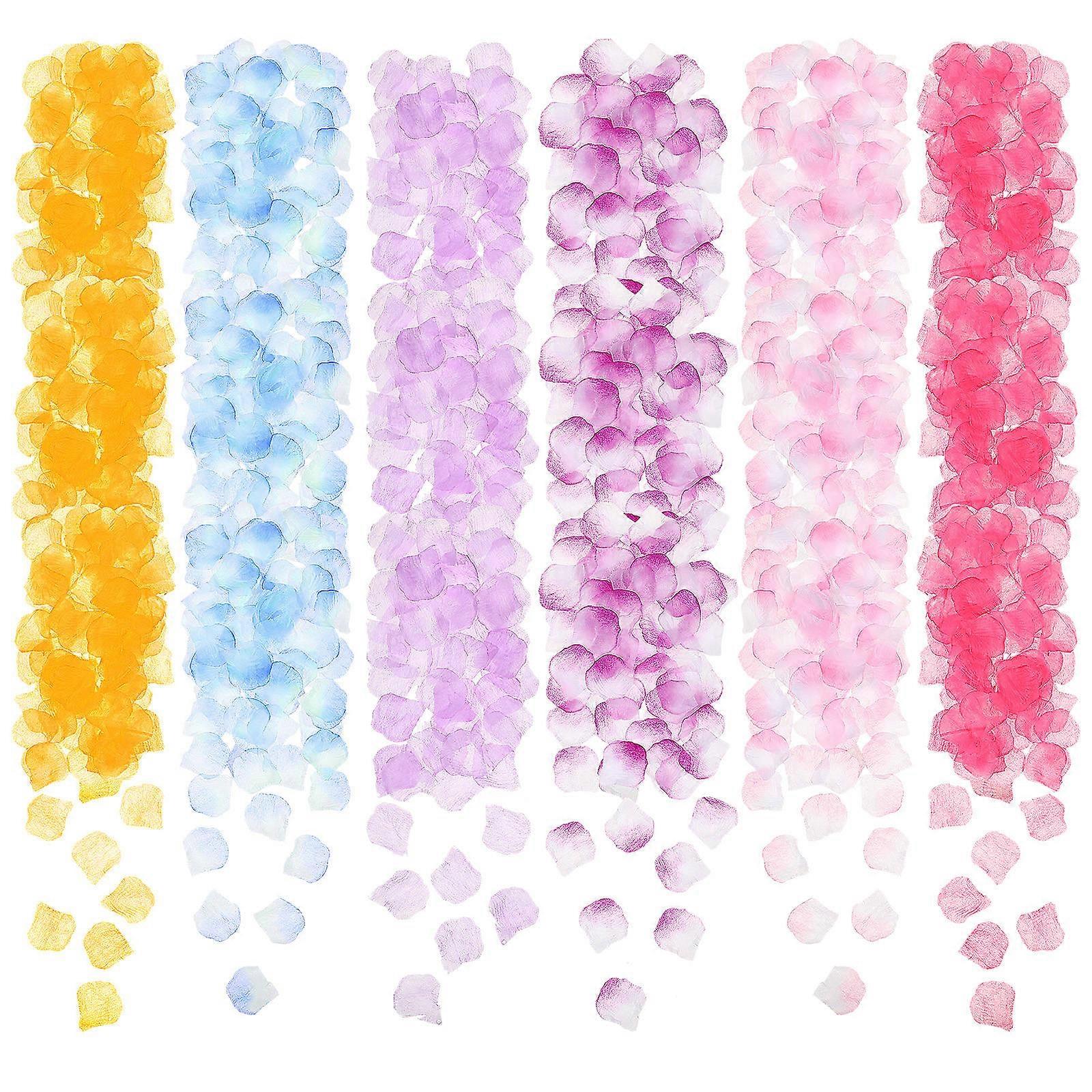 Multicolor Petals Rose Red Colored Artificial Rose Petals Oval Shape Decoration 2000Pcs