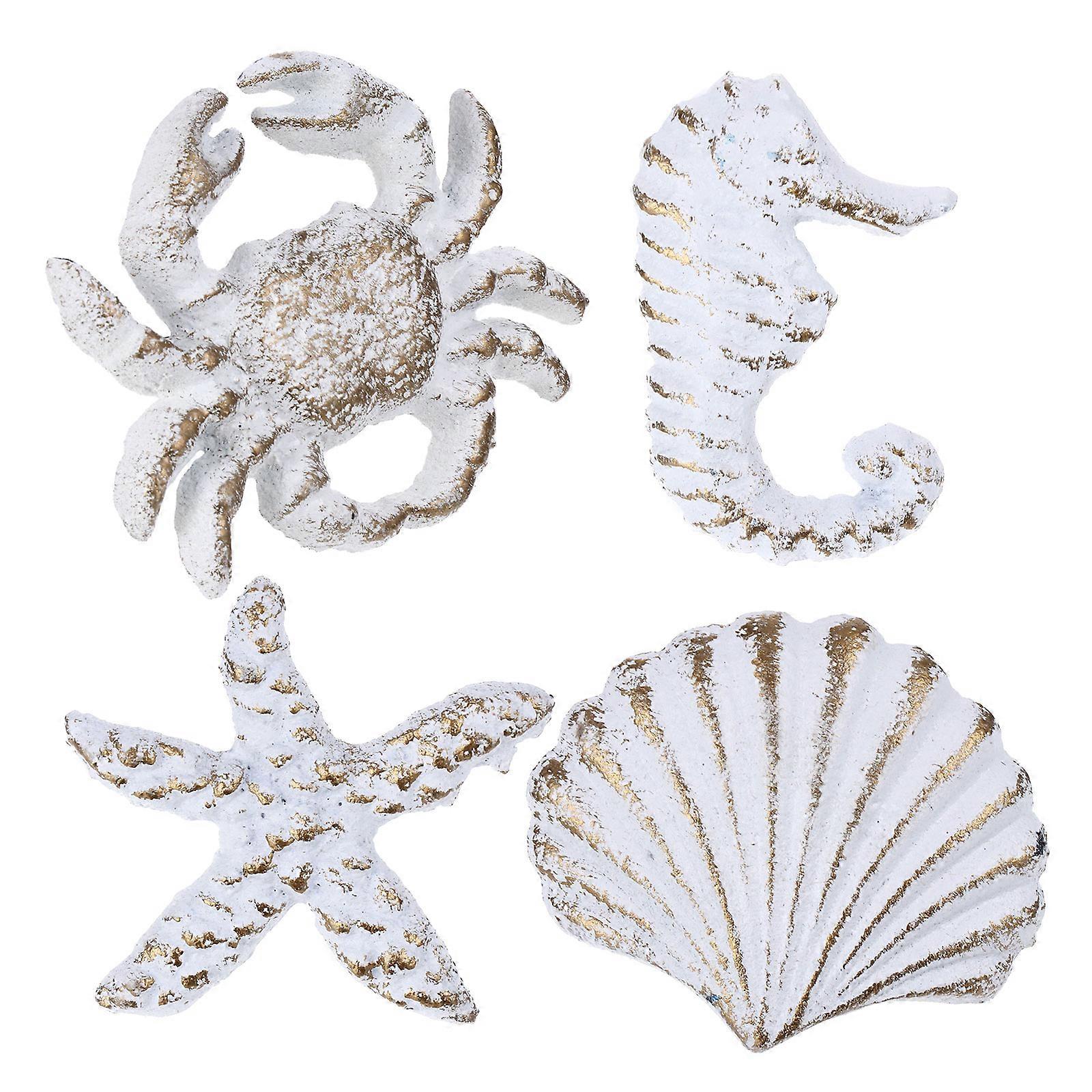 Hardware for Seaside Shape Iron 7x5.8cm Home Decoration Easy Installation 1 Set