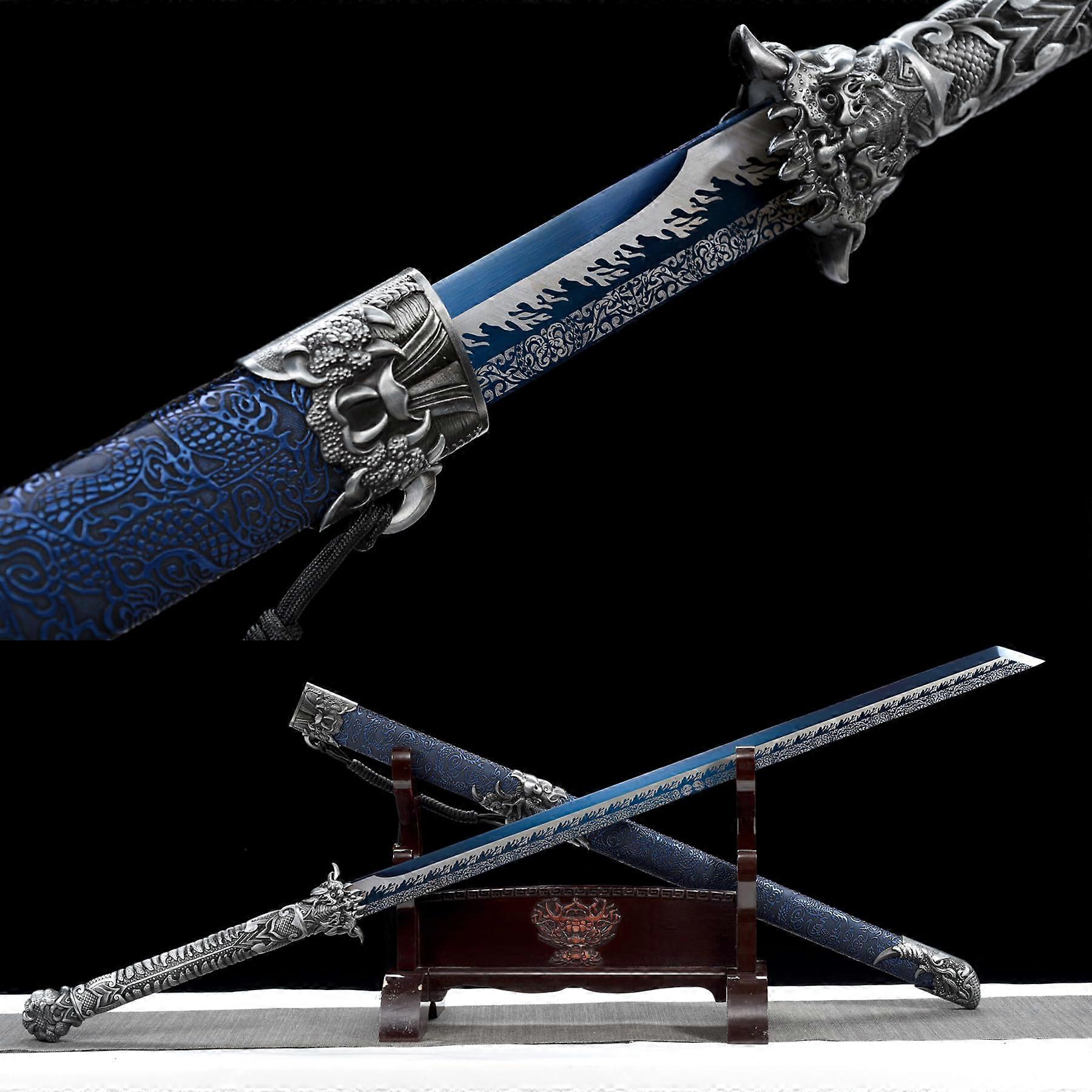 Forged Handmade 111 cm Large Sword, TwoHanded Sword Katana, Samurai Sword, Sharp, Katana Sword Sharp, Made from High Manganese Steel.