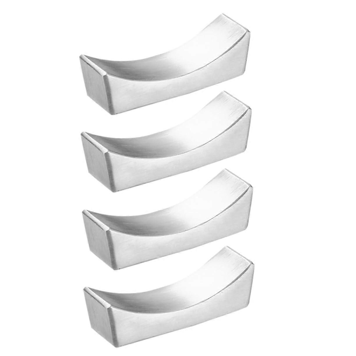4pcs stainless steel concave chopstick holders curved chopstick rests for hotel and restaurant table setting nonslip utensil holders