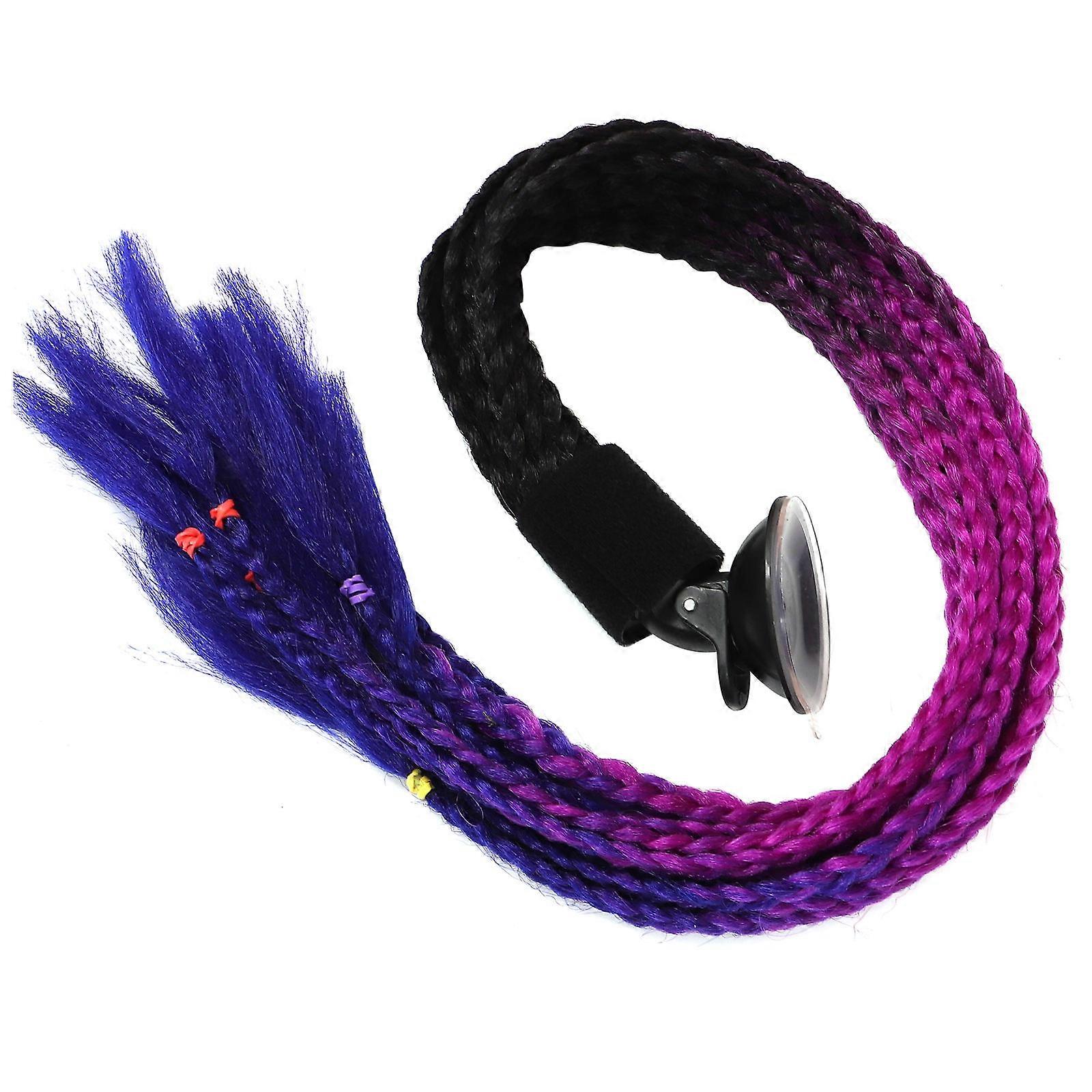Colorful Synthetic Braiding Hair Accessory Braid Ponytail For Casual Wear Navy Blue 68X5.3cm 1Pcs