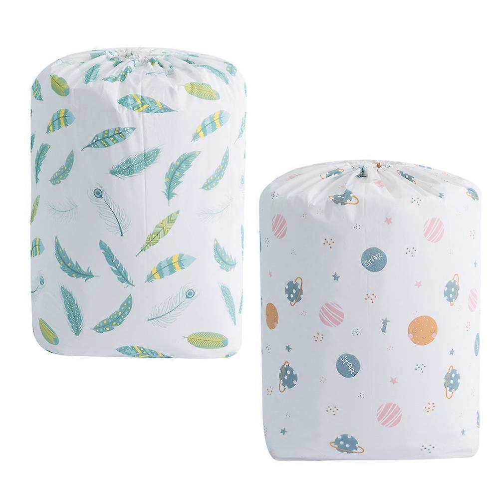 Garment Bags Large Capacity Clothes Container Drawstring Design Assorted Color 90x45x45cm Waterproof Protection 2Pcs