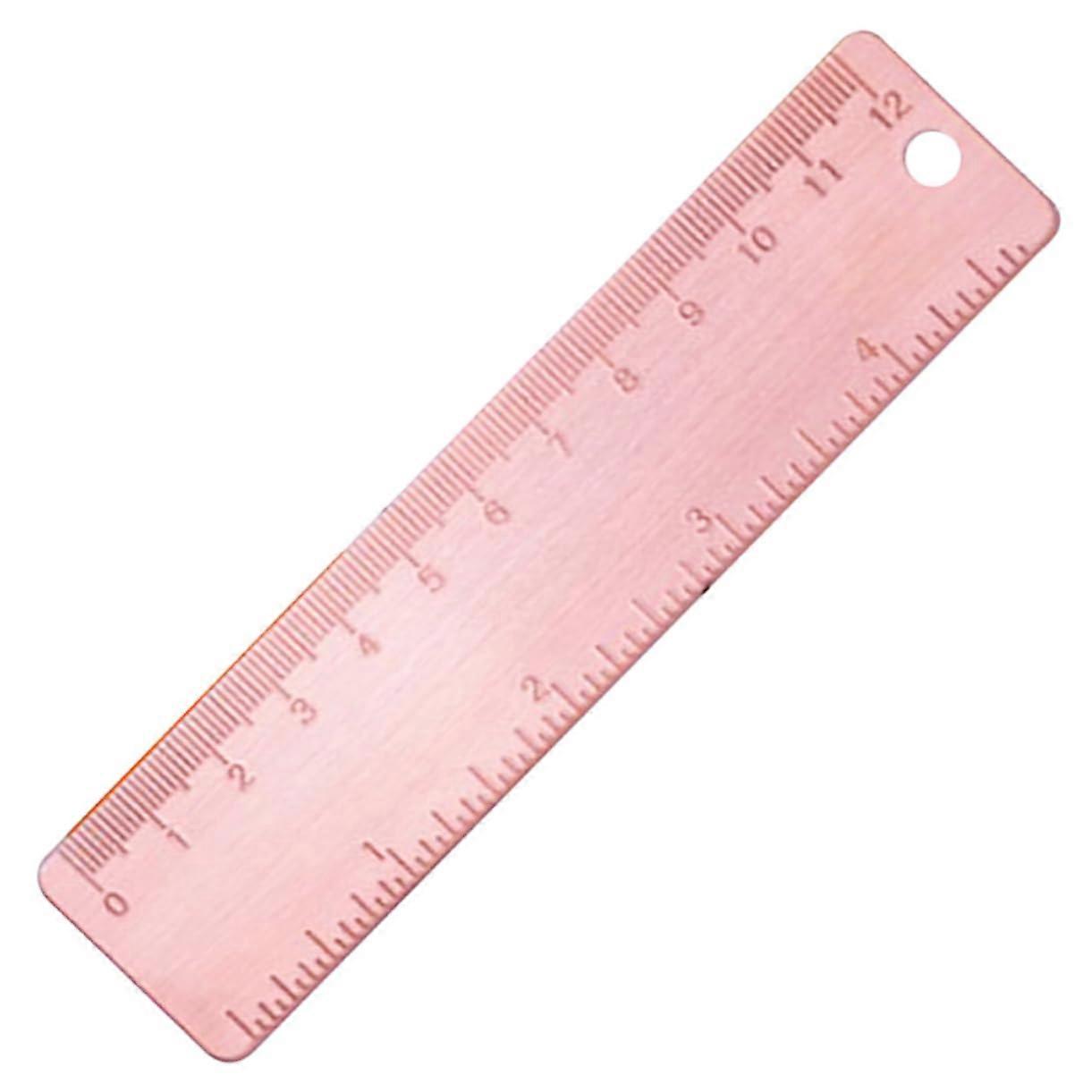 Copper Ruler 12 Cm - Durable Metal Measuring Tool for Students and Artists, Portable and Robust Design