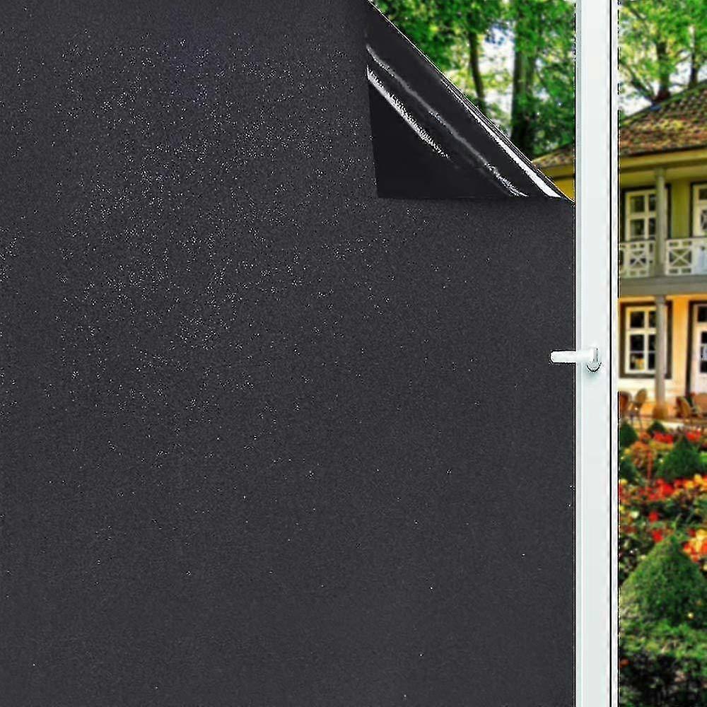 Removable 100% Light Blocking Static Total Blackout Window Film for Privacy