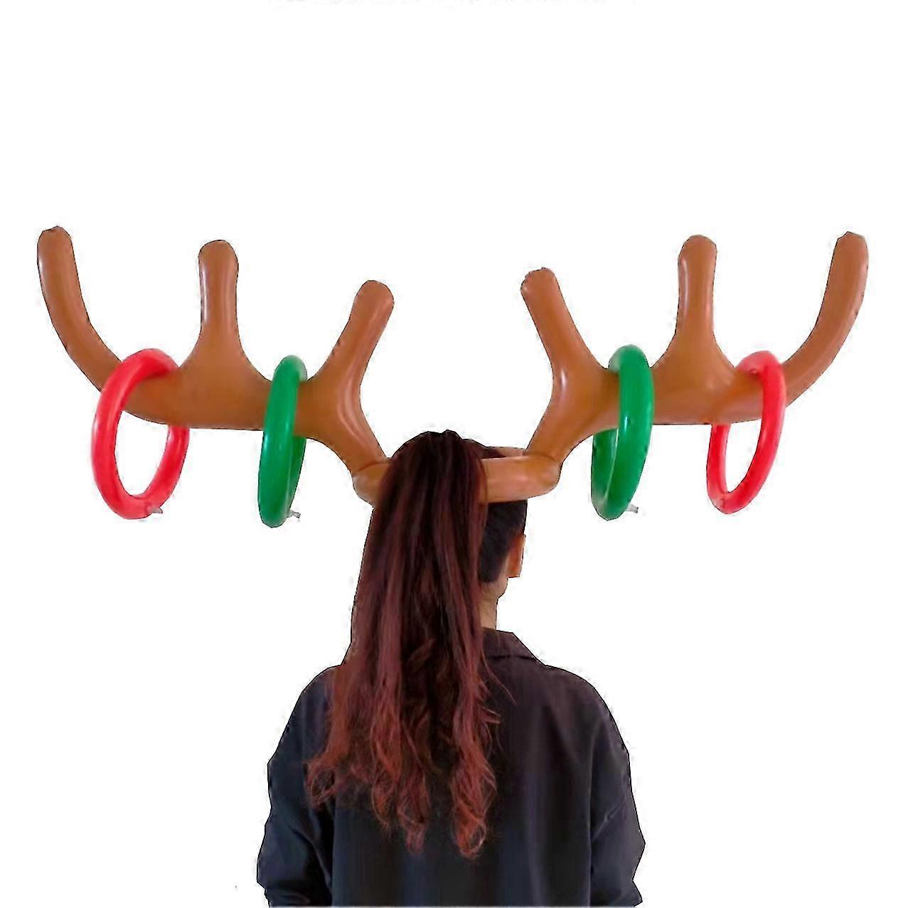 Inflatable Antler Ring Toss Game Set for Christmas Party