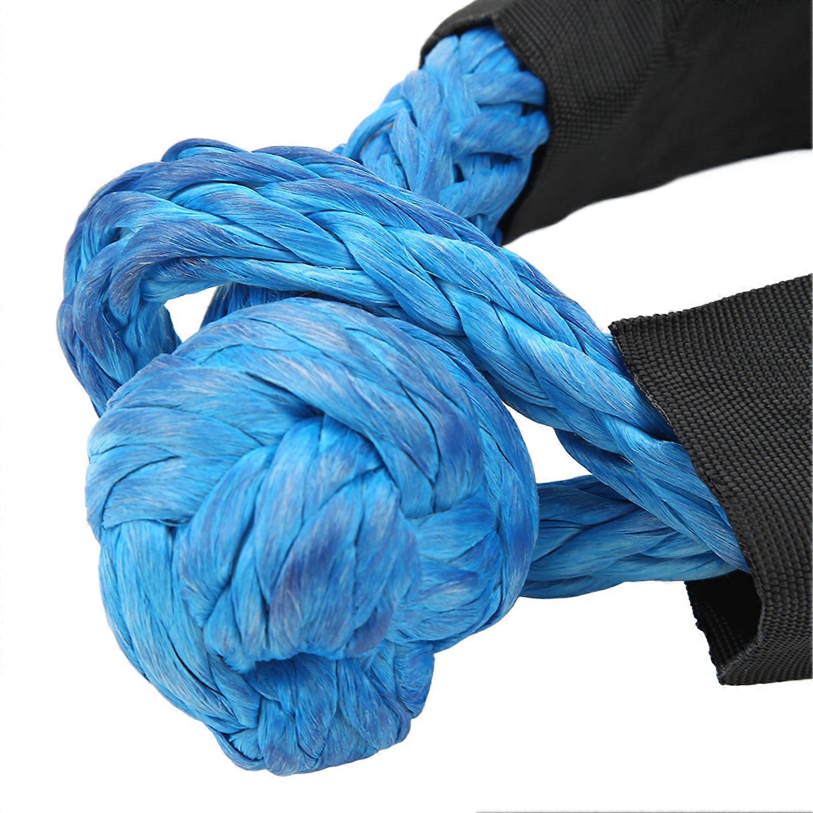 2Pcs Synthetic Soft Shackle 21 Tons Breaking Strength Flexible Lightweight Rope Shackle for Truck SUVs Offroad Vehicle