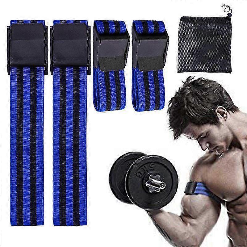 4pcs/set Blood Flow Restriction Bands for Bicep Muscle Training Red