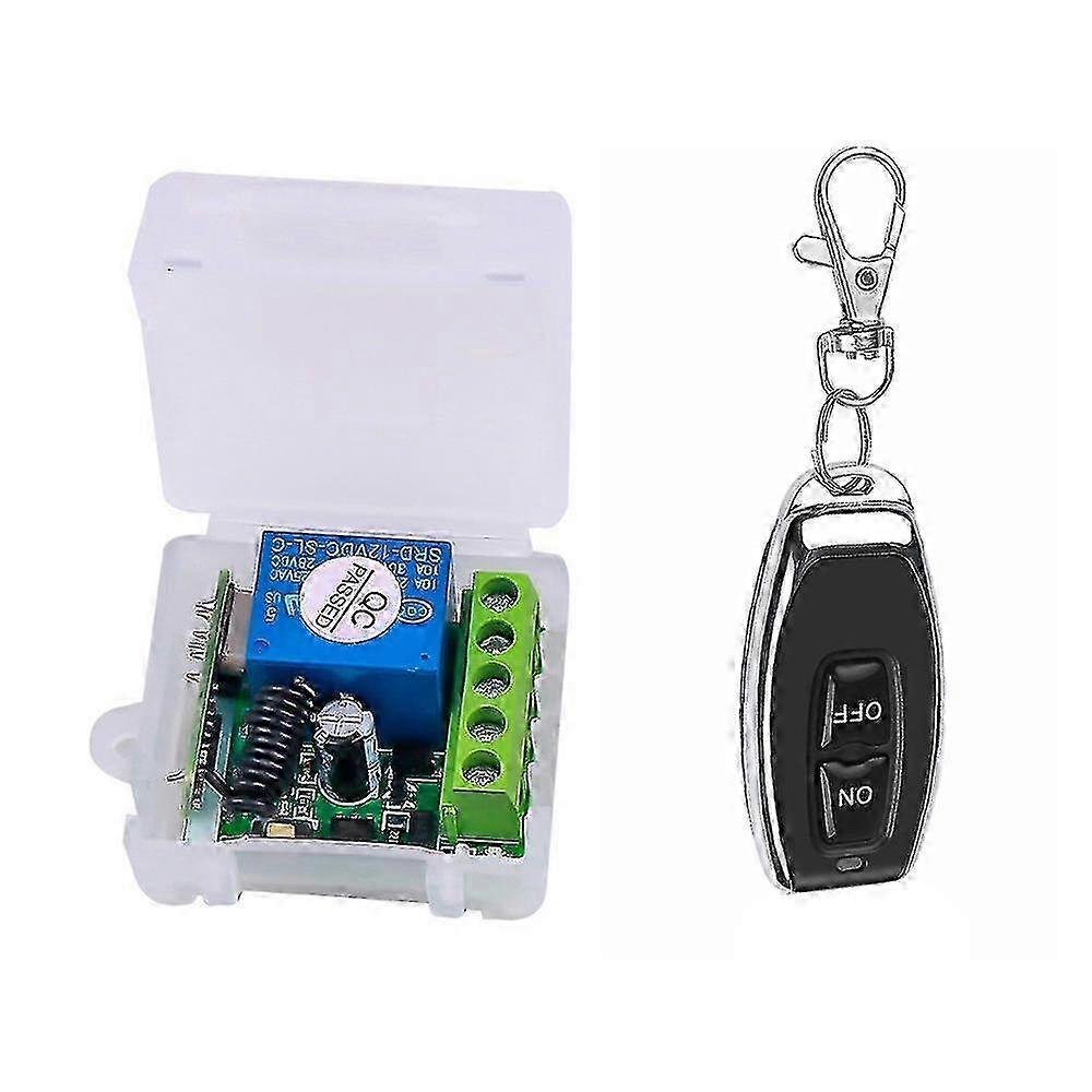 12V Single Channel Relay Module Universal Wireless Switch RF Relay Receiver with 1 Remote Controller