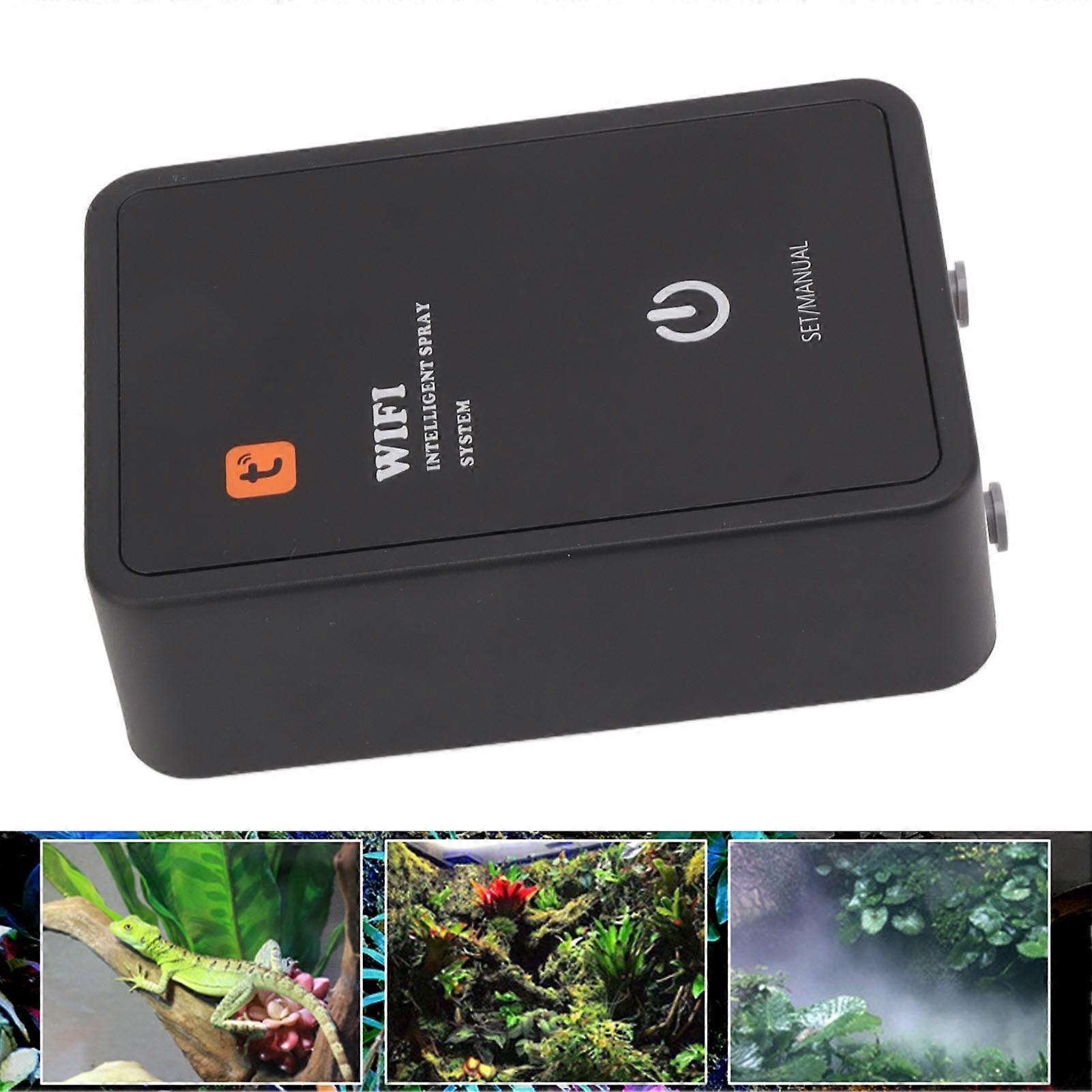 Reptile Humidifier Acrylic Smart Automatic Misting System with EVA Cushioning Foot Pads for Reptile Terrariums