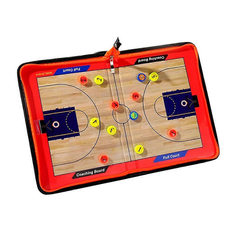 1 Set Portable Basketball Coaching Board Clipboard Magnetic Board Kit