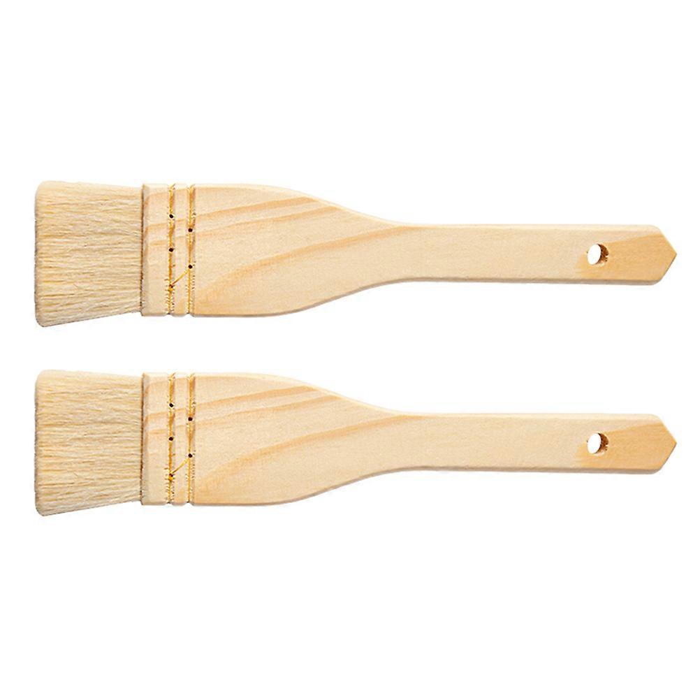 Wool Basting Brush Set of 2 for BBQ, Pastry, Grilling, and Baking – Non Shedding Cooking Brush for Sauces, Marinades, Outdoor Gatherings, and Kitchen