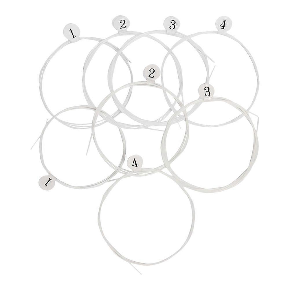 8pcs Nylon Ukulele Strings for Soprano Durable Replaceable Parts Bright Sound Versatile Accessories