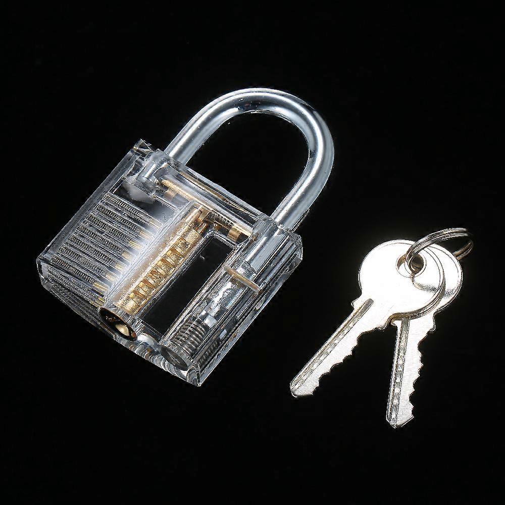 Training Transparent Padlock Visible Padlocks Lock Picking Tool Practice Locksmith Tools Lockpicking Set for Beginners Professionals Kids