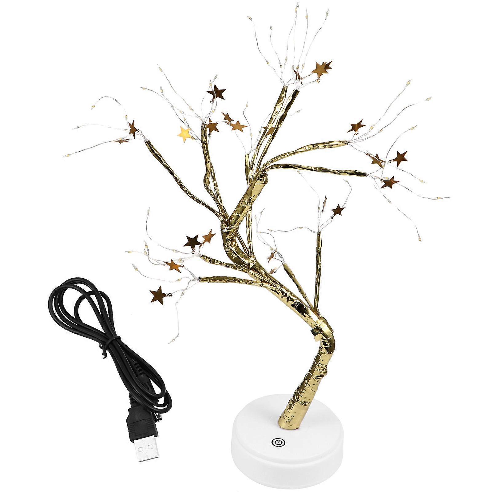 Tree Night Lamp Creative Tree Shape Night Lamp Holiday Parties Usb Rechargeable 1Pack