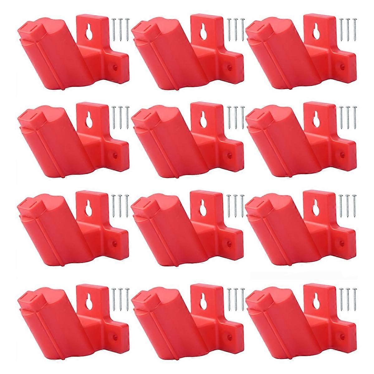 12 Pack Tool Holder for Drill M12 12V,Wall Mount Plastic Tools Storage with 32 Screws for Power Tool Storage