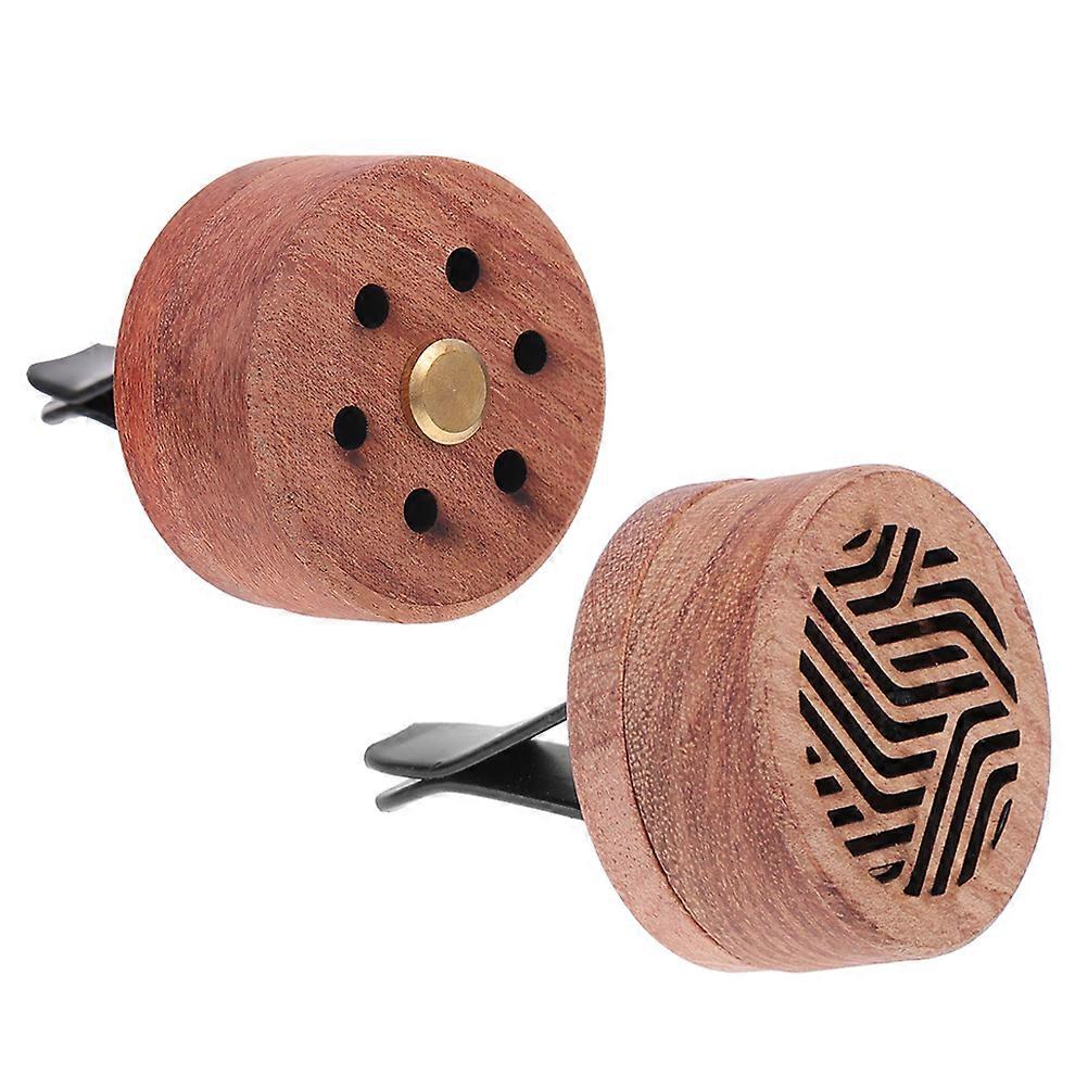 Car Diffuser Vent Clip Air Freshener Car Use Elegant Wood Stainless Steel 5.00X3.50X3.50CM 2Pcs