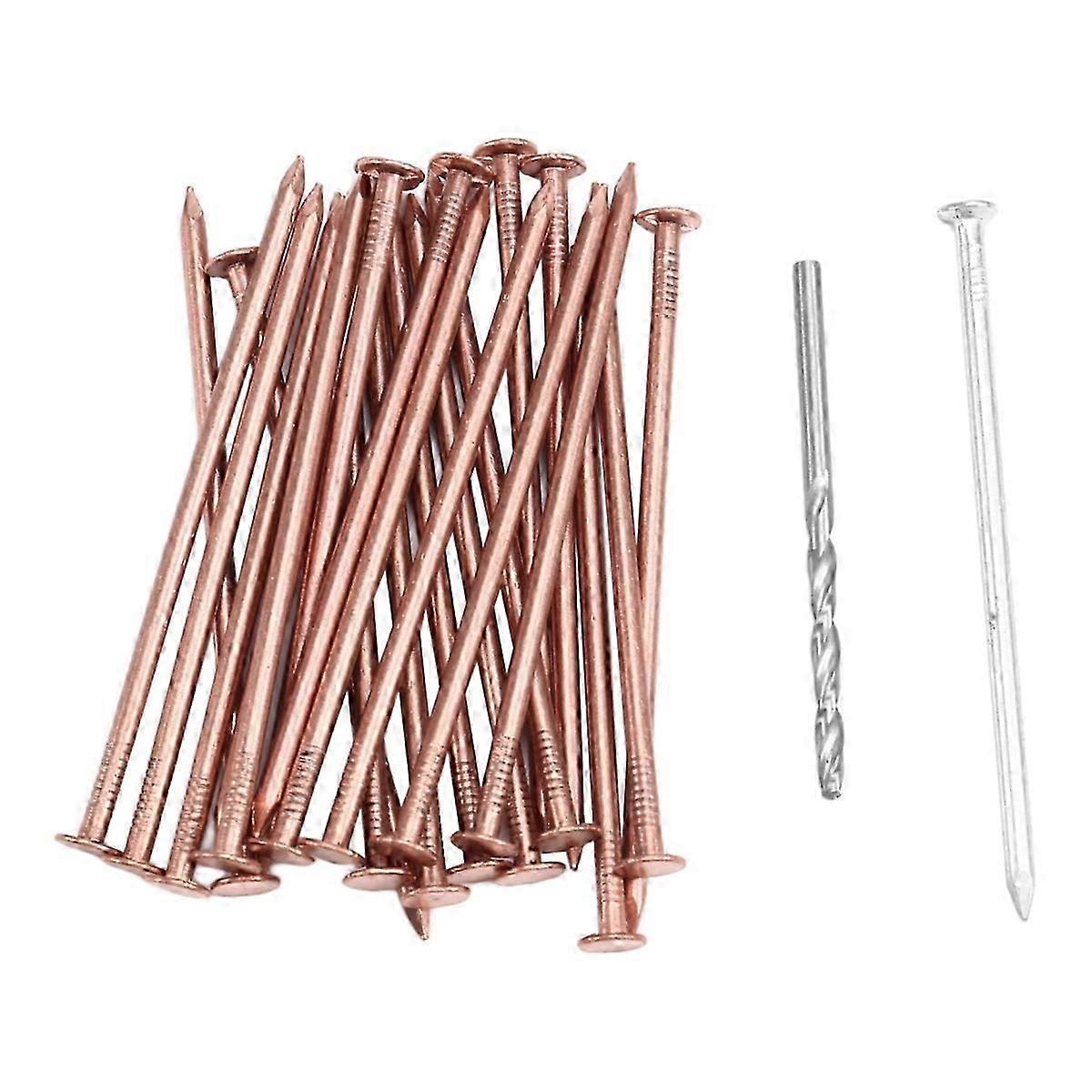 25 clous en cuivre pour tuer les arbres, clous en cuivre pur de 3,5 pouces