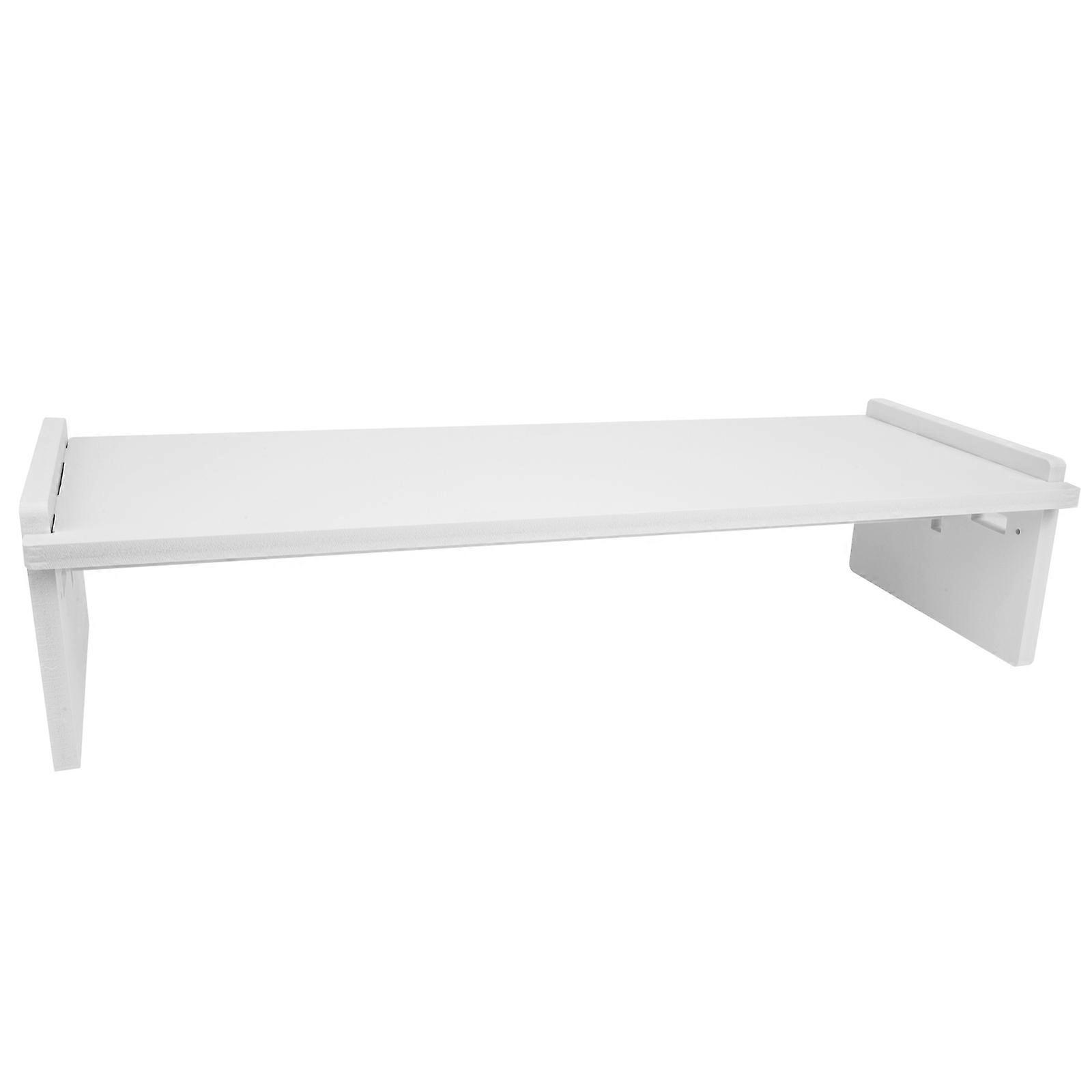 Laptop Holder Compact Design Computer Monitor Riser Neck and Back Pressure Reduction White 1Pcs