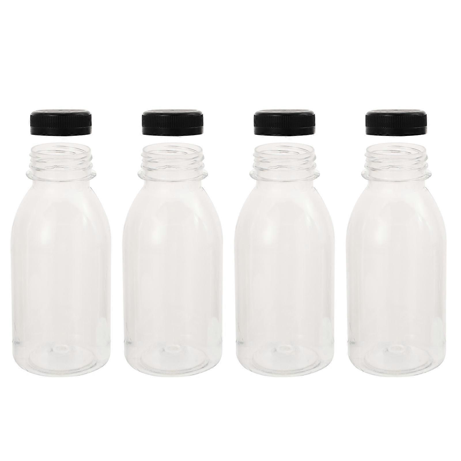 Transparent Beverage Bottles for Storage Use Durable PE Material Black Color 300ml