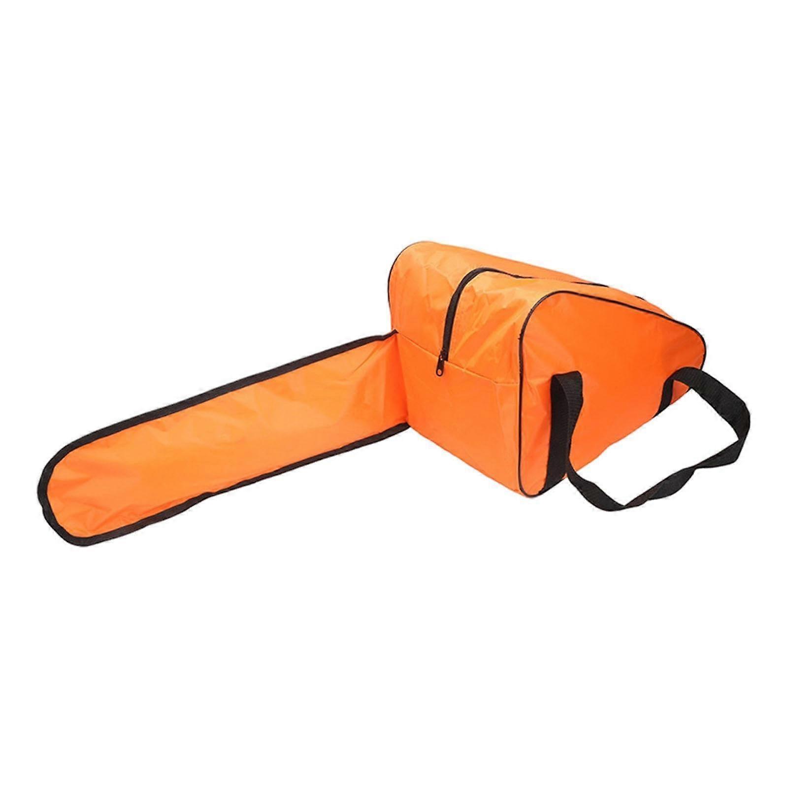 Chainsaw Storage Bag with Handle and Zipper Carry Case Garden Tool Bag Holdall for Travel, Orange