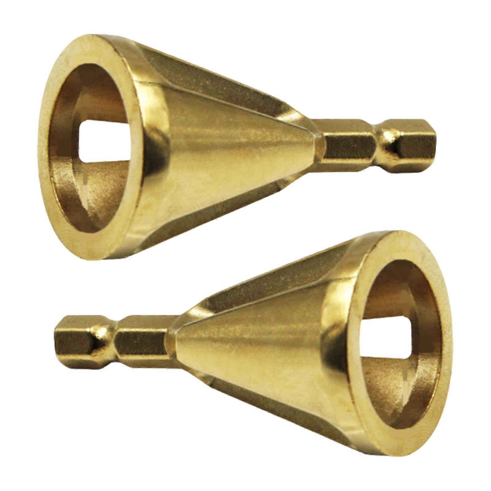 2Pcs Hex Shank Deburring Tool for Drill Bit 4-19mm Metal Trimming Drill Bit for Stainless Steel Metal Wood Screw  gold