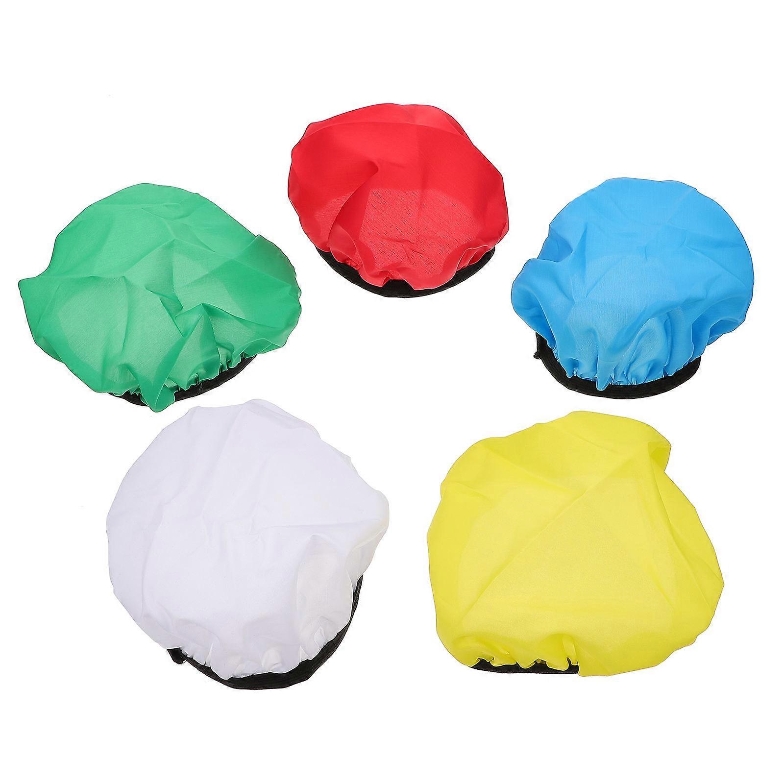 5pcs Cloth Lampshade for Photography White & Yellow Light Diffuser Covers for Soft Lighting Effects