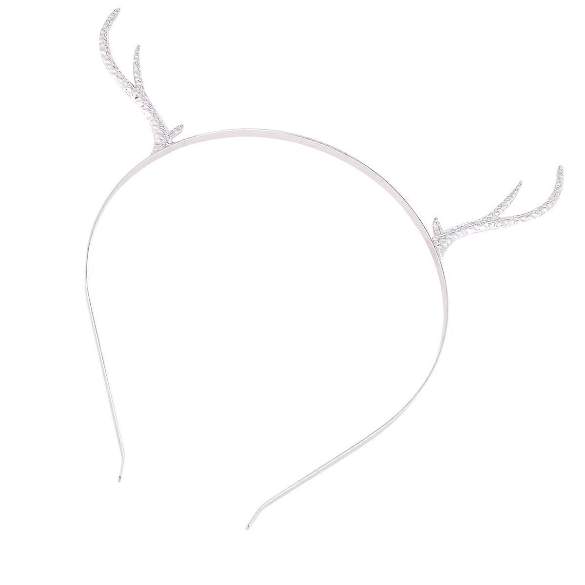 Ren Geyiği Kostümü Başlık Boynuz Şekli Saç Aksesuarı Alaşım Gümüş Yaklaşık 17 x 17 x 0.3cm Çocuklar İçin Noel Partileri 1Pcs