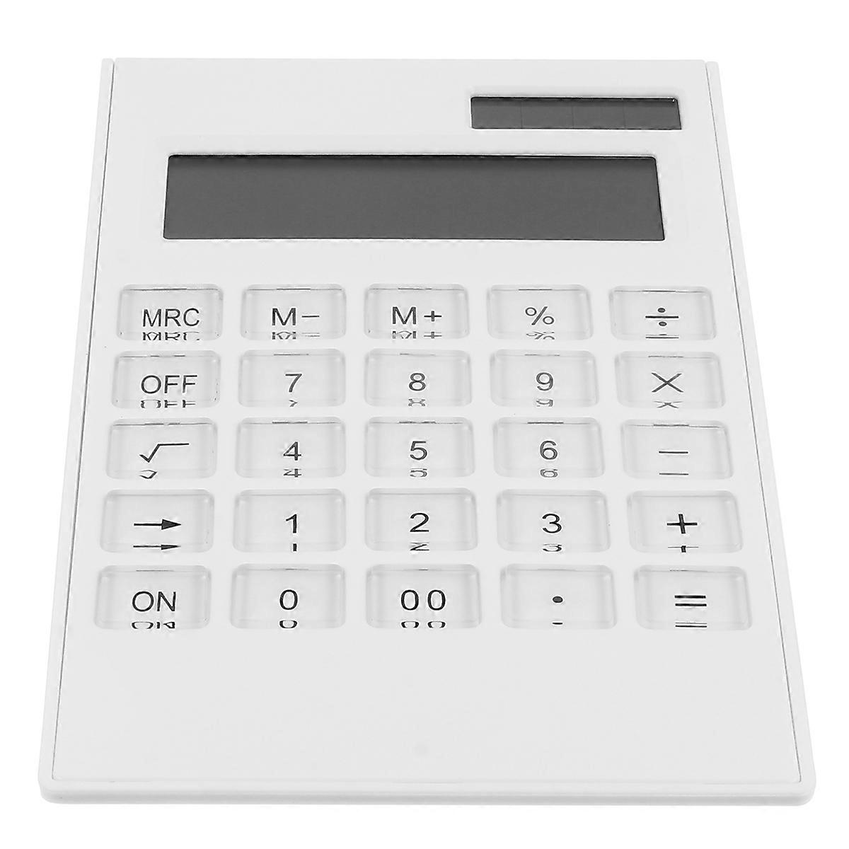 Portable Solar Calculator for Calculating 1Pcs Electronic Calculator White Design