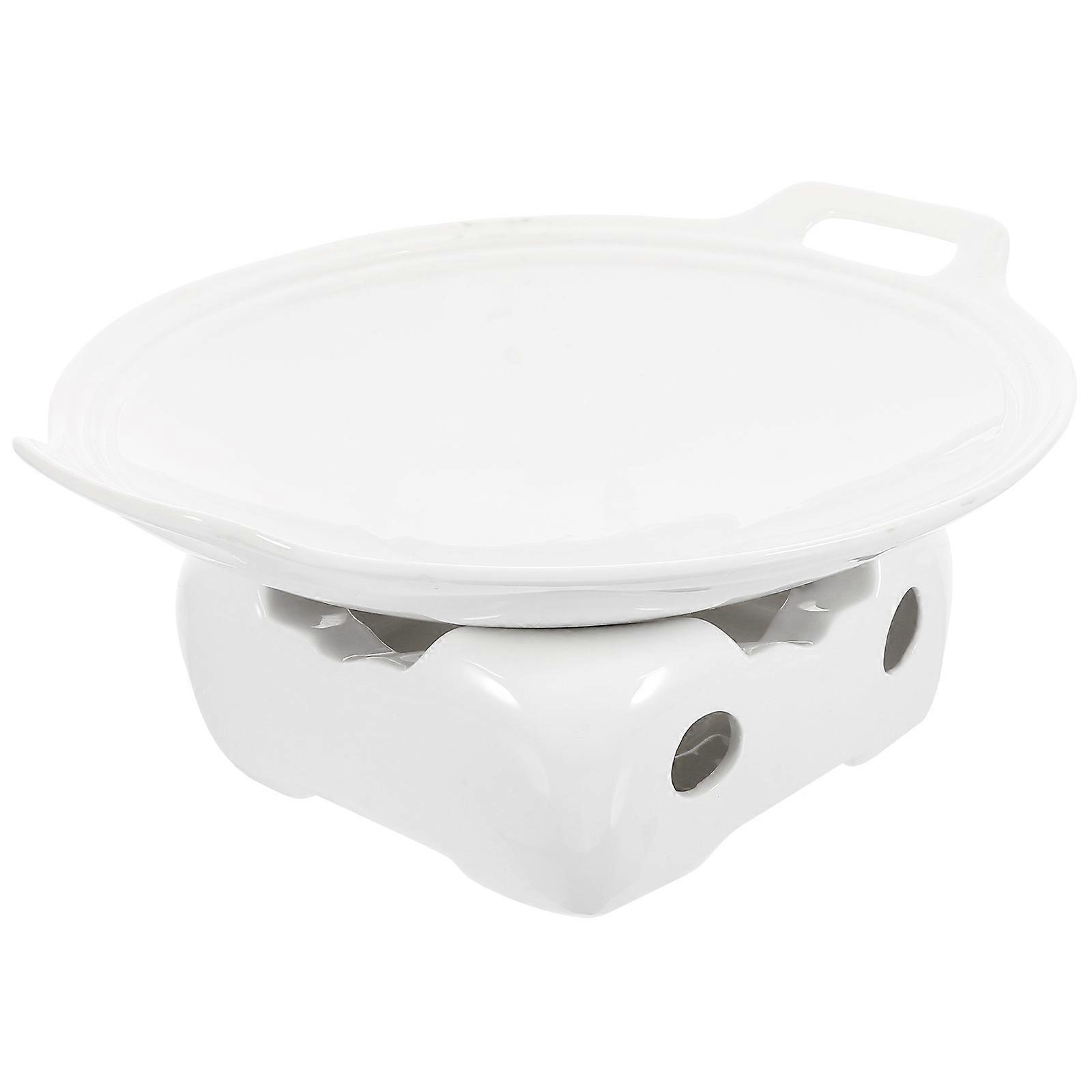 Ceramic Pan with Polished White Surface for Kitchen Use MultiFunction Hot Pot Cookware 1 Set