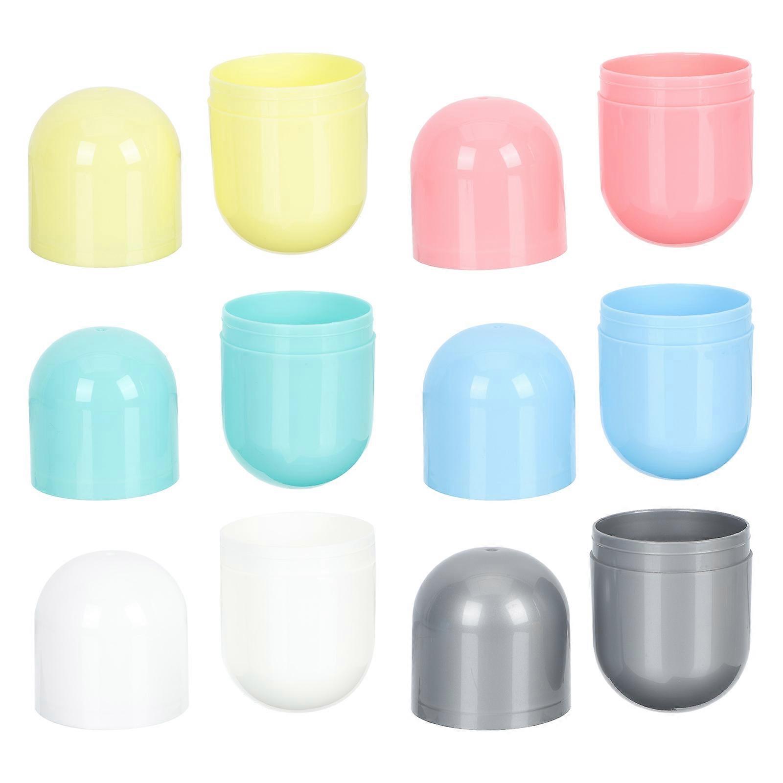 Assorted Color Capsule Shaped Gift Boxes for Decor Made of Durable PP Plastic 6 Pcs