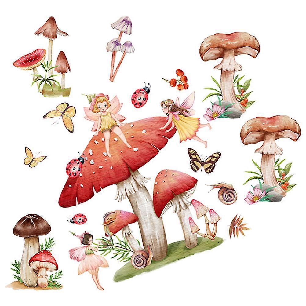 لطيف الفطر جدار الفن ديكور المنزل للأطفال غرفة توهج في الظلام قابل للإزالة PVC دفق الجدار ملصق 1 ورقة