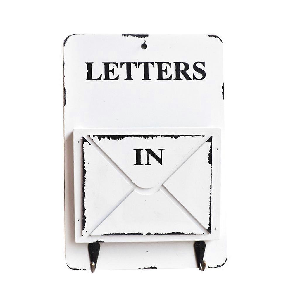 Wood Letter Inserted Wall Shelf for Storage in White Color Perfect for Home Decoration and Small Items Organization 7.8 Inches