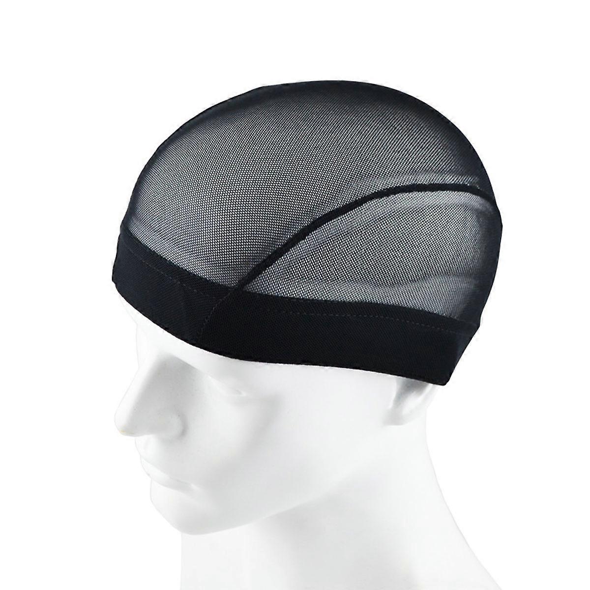 Mesh Hair Wrap Wig Caps for Black Women and Men Breathable Elastic Dome Cap 5Pcs